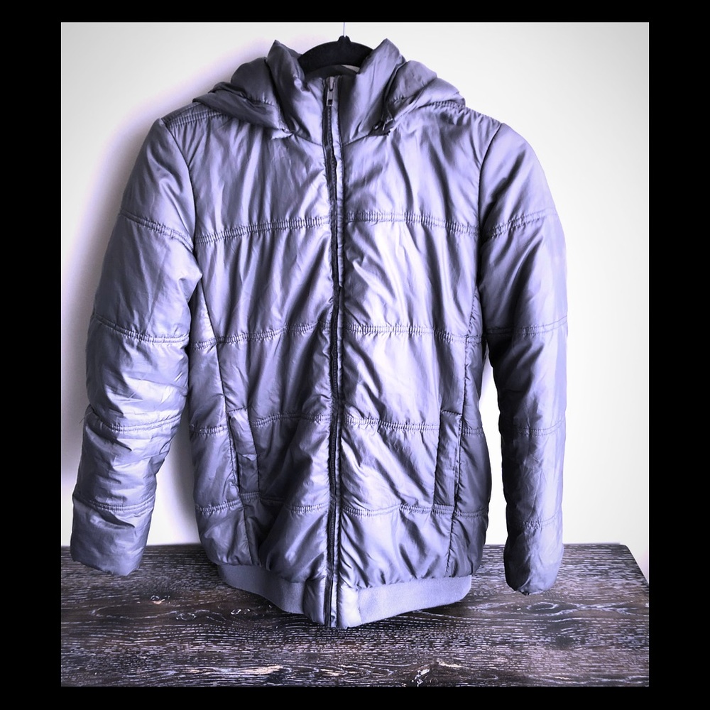 Gray puff coat